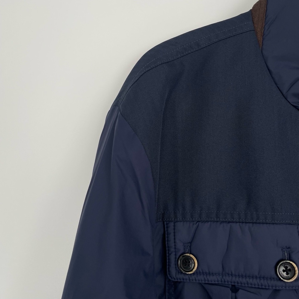UNTUCKit Mens Long Sleeve Button Front All Weather Navy Luxury Jacket XL - Picture 5 of 11